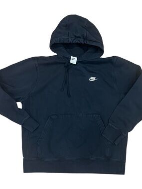 Nike Black Pullover Hoodie with White Swoosh
